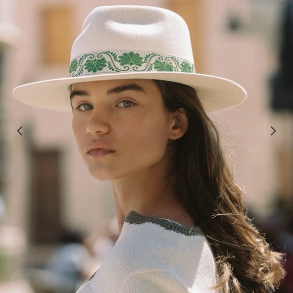 Lack of Color Ivy Beverly Women’s M Fedora‎ Hat Trimmed Green Ribbon $165 main image 9